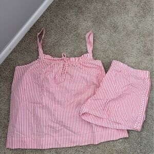 LAKE Pajamas- Alice Shorts Set in Pink Seersucker